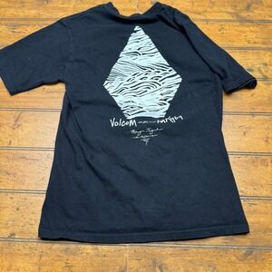 Volcom x Hakuba Japan Mens Small Graphic T-Shirt Black‎ Short Sleeve Cotton Tee